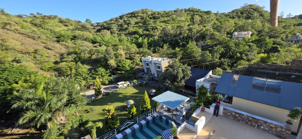 Lawns and pool deck