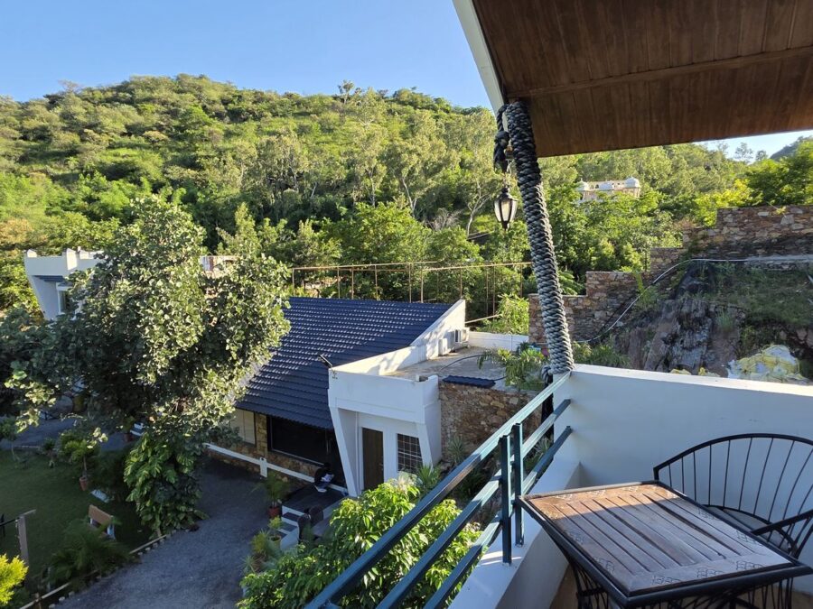 Balcony over the garden — The Mountain Valley Villa, Udaipur